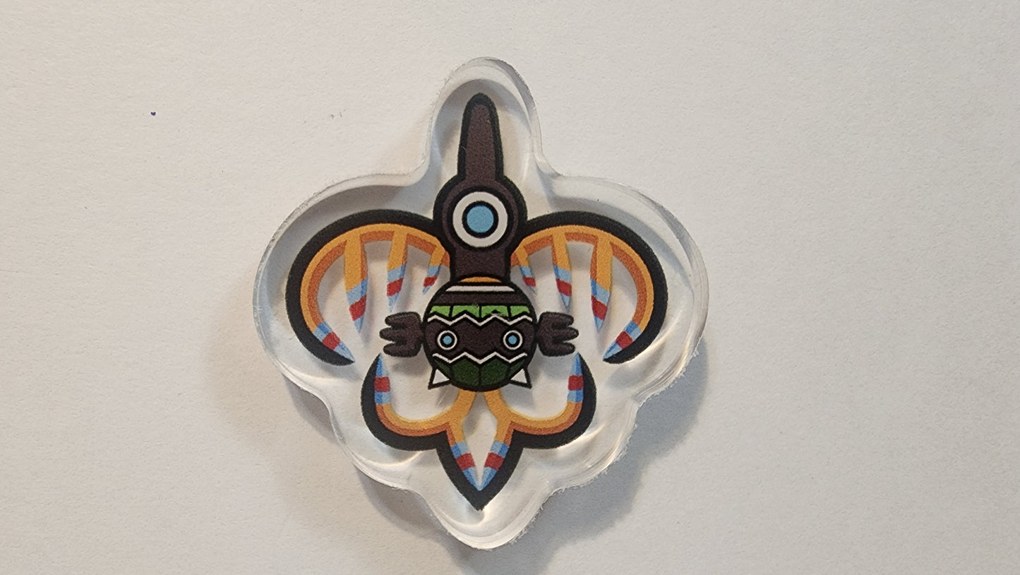 "Sigilyph Saints" Acrylic Pin