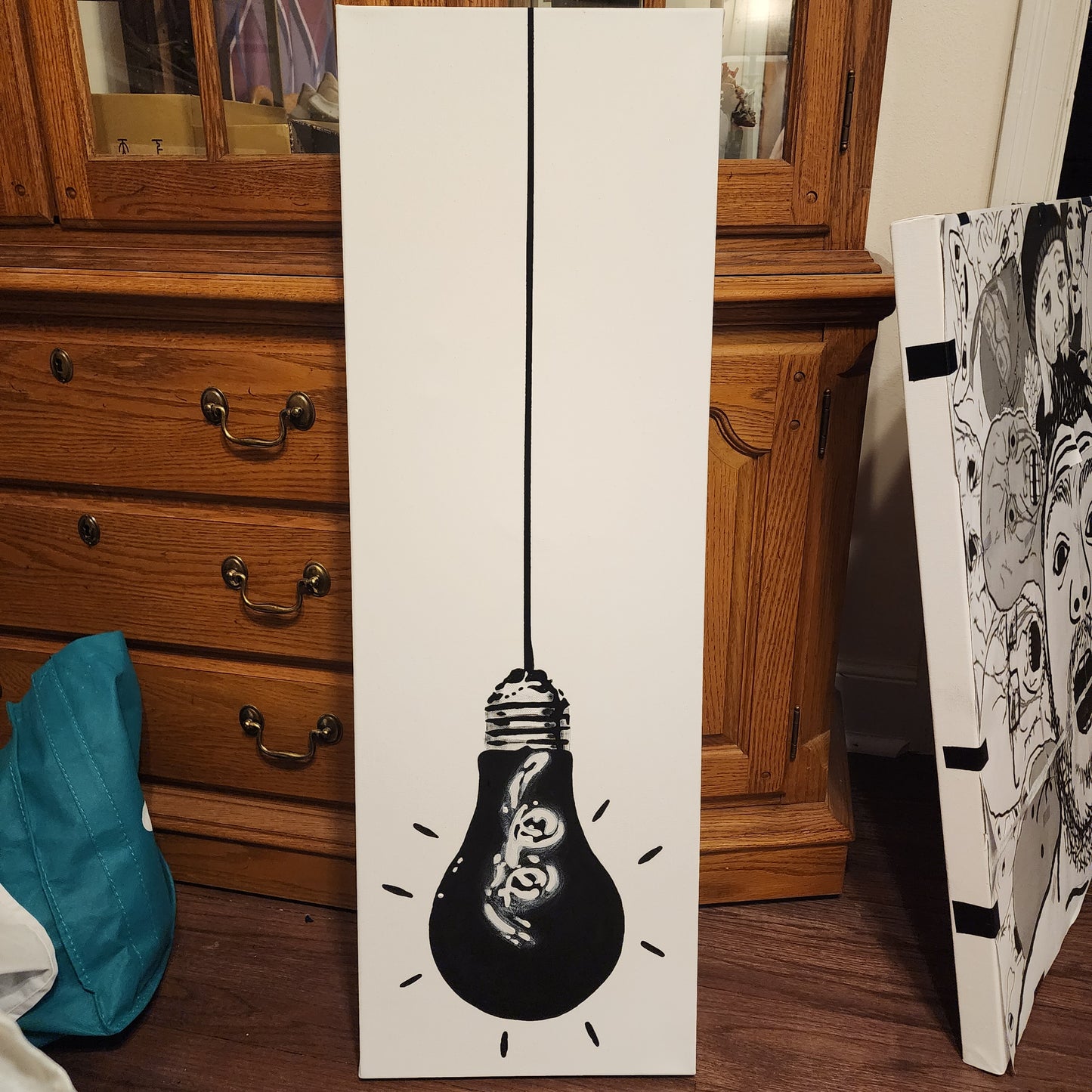 "Omori Bulb" 12x36" Original Painting